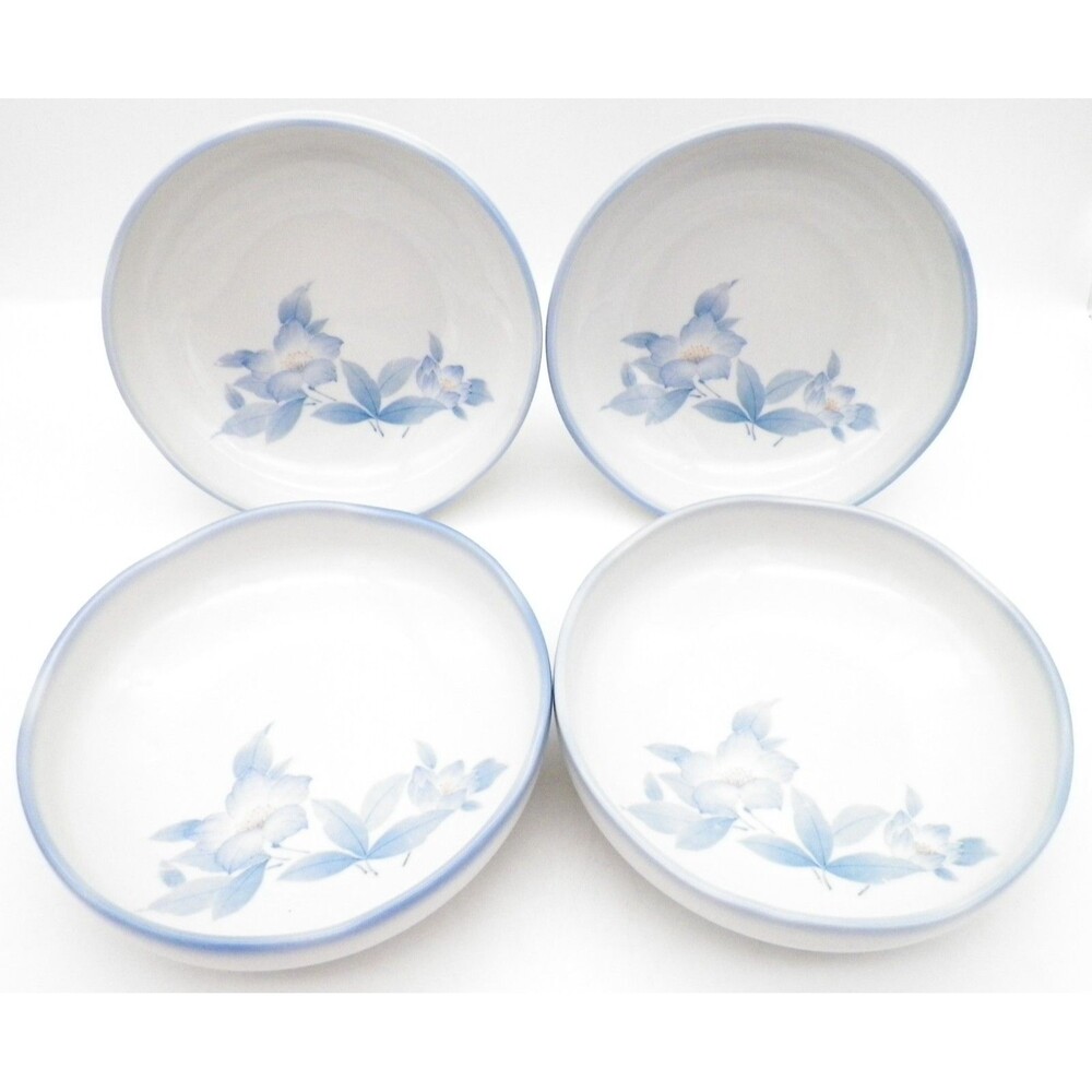 Japaneses Tsubaki Donburi Bowls Set of 4 Blue Camilla